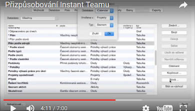 Video přizpůsobování Instant Teamu